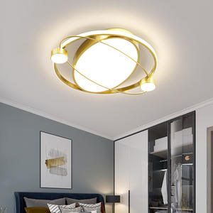 Plafonniers dorés nordiques salon utiliser un luminaire de plafond LED rond moderne pour chambre à coucher - Product Image 1