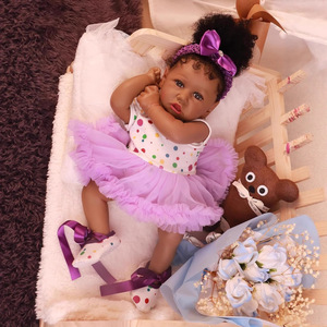 Muñeca Bebé Realista Afroamericana <span class=keywords><strong>HOOMAI</strong></span>, con Cuerpo de Silicona Suave, 22 Pulgadas, el Mejor Regalo de Cumpleaños para Niños de 14 Años - Product Image 2