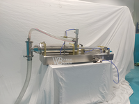 Machine de remplissage horizontale semi-automatique pneumatique en acier inoxydable pour liquides et pâtes, idéale pour les cosmétiques et les crèmes (vente en gros)