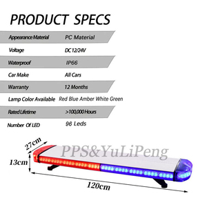 Nhà Máy Giá mạnh mẽ hợp kim nhôm công suất cao siêu sáng màu đỏ màu xanh LED cảnh báo thanh ánh sáng Xe cứu thương đèn hiệu Tow phục hồi ánh sáng - Product Image 6