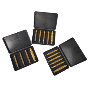 4/5/6PCS HSS 4341 Screw Extractor Set - Natural/Gold/Black Coated, Damaged Bolt <b>Remover</b> Kit - Product Image 1