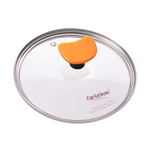 Coperchio in vetro Fackelmann con manico arancione da 24 cm per pentole e casseruole - Product Image 2