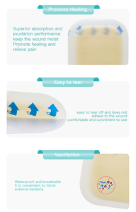 La blessure stérile médicale jetable Offre Spéciale raccorde le habillage hydrocolloïde pour le soin exsudant de blessure - Product Image 4