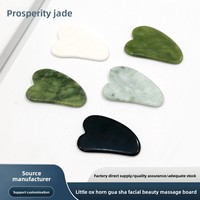 Planche de massage Gua Sha en jade naturel pour le visage, les yeux et le dos, petite planche en corne de buffle pour usage commercial et domestique, vente en gros
