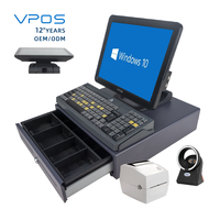 Écran tactile 15 \ "de haute qualité POS pour les entreprises et les restaurants Linux et Windows Compatible