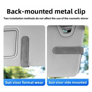 Wholesale Interior Trim Convenient Magnetic <b>Sunglasses</b> <b>Holder</b> Dual Clip Practical <b>Car</b> Visor Multifunctional Space Saving Card - Product Image 6