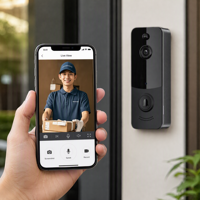 Mini Wireless WiFi Security Camera 1080P HD Dual Resolution With Type-C Charging and TF Card Recording for Indoor Home Use