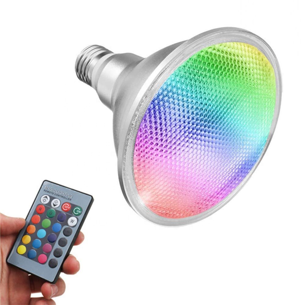 LED Spotlight PAR38 RGB , IP65 étanche RGB + WW/NW/CW PAR38 20W AC85-265V led par lumière, CE ROHS approuvé