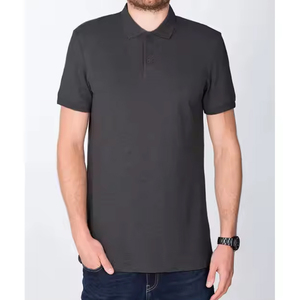 Chemise de golf 100% coton anti-rides à manches courtes pour hommes haute qualité doux respirant tricot solide imprimé design élégant décontracté - Product Image 5