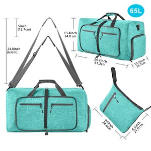 Bolsa de Viaje Plegable de 65L/85L/115L, Bolsa de Equipaje Ligera con Compartimento para Zapatos, Bolsa de Fin de Semana Resistente al Agua - Product Image 2
