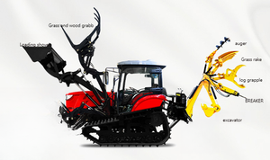 50hp 60hp Diesel Mini Tractor sobre orugas Cultivadores y cultivadores multifuncionales para cultivo en campo de arroz Rendimiento superior - Product Image 3