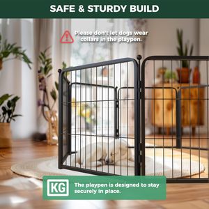 Fxw <span class=keywords><strong>homeplus</strong></span> สนามเด็กเล่นสำหรับสุนัขในร่มที่ได้รับการจดสิทธิบัตร24นิ้ว6แผงเหล็กสำหรับงานหนักของเล่นที่ปลอดภัยสำหรับลูกสุนัขตัวเล็กที่แข็งแรง - Product Image 6