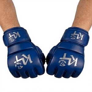 Guantes de Boxeo de Medio Dedo, de Cuero PU, para Entrenamiento y Sparring, para MMA, Muay Thai, Kickboxing, KLTW INT'L KL-MMA-001 - Product Image 1
