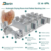 Ligne de séchage entièrement automatique en acier inoxydable de qualité alimentaire pour friandises pour chiens avec empilage de palettes, PLC et moteur – Solution complète