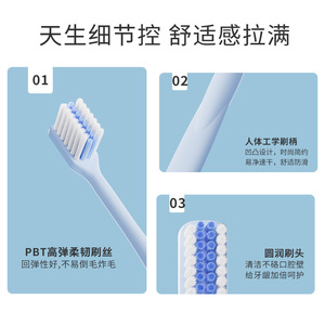 Cepillo de dientes ortodóntico Molar Shine para aparatos dentales, cerdas suaves, cepillo de dientes manual para adultos con flúor - Product Image 3