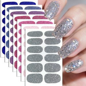 All'ingrosso a basso prezzo 12 viaggi facile applicare alla rinfusa 2D plastica Glitter potere Nail Art adesivo - Product Image 5