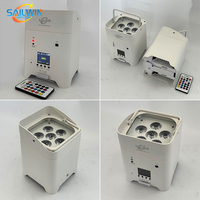 6x18W RGBWA+UV Slim Par 6-en-1 sans fil à batterie LED Uplight DMX512 IP33 avec Flight Case pour Mariage DJ Club Scène