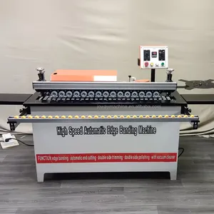 Auto PVC Edge Bander Machine 1PH 220V Gluing And Double Buffing Edgebander Auto End Cutting Plate Edgebander Woodworking Price