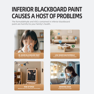 Pintura Magnética <span class=keywords><strong>para</strong></span> <span class=keywords><strong>Pizarra</strong></span> a Base de Agua, Color Negro, <span class=keywords><strong>para</strong></span> Paredes de Aulas, Oficinas, Salas de Reuniones, Hogar, Bricolaje, Autoaplicación - Product Image 6