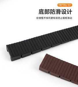 Trapezoidal Durable Plastic Cabinet Foot <b>Pads</b> Anti-Slip Furniture Leveling <b>Pads</b> for Wardrobes and Cabinets GQK - Product Image 2