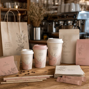 Gobelets en papier blanc à double paroi personnalisés avec logo, 10 oz, 12 oz, 16 oz, gobelets en papier <span class=keywords><strong>rose</strong></span> pour café, gobelets en papier jetables pour bubble tea avec couvercles pour café - Product Image 2