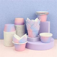 Ventes chaudes de moules à gâteaux en papier pour cupcakes en forme de tulipe