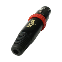 Connecteurs audio vidéo XLR femelles plaqués or 2U de haute qualité, personnalisés, pour usine OEM