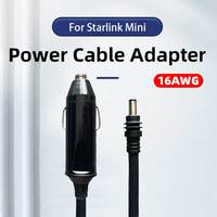Cable de Alimentación de Alta Potencia para Starlink Mini, de Coche a Corriente Continua, Impermeable, 16AWG, PVC Negro, 20A/30A, Carga Rápida, Compatible con Starlink Mini