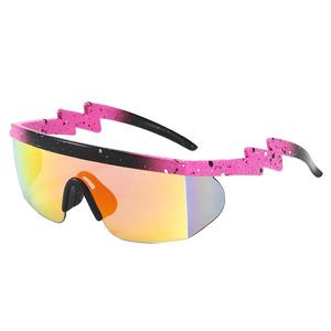 แว่นตากันแดดขาเดียวแบบยุโรปและอเมริกาใหม่2025ออกแบบได้ตามต้องการแว่นตาปั่นจักรยานกีฬากลางแจ้ง - Product Image 4