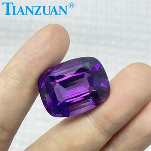 Piedra preciosa de amatista natural de corte milenario con forma de cojín largo de 35 quilates, piedra suelta para hacer joyas, certificado GRC - Product Image 5