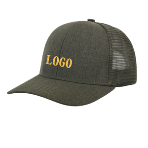 Casquette de baseball respirante en maille gris foncé avec logo personnalisé pour hommes et femmes - Product Image 1