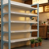 Étagères de présentation robustes pour la vente au détail, étagère métallique réglable à plusieurs niveaux pour supermarché, épicerie, collations et boissons