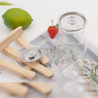 Bouteilles et pots en plastique PET transparent écologiques avec couvercles, imprimés avec logo, pour gâteaux, glaces, sodas, boissons énergisantes et champagne