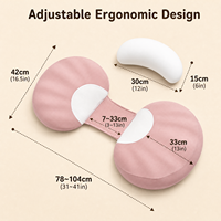 Oreiller de grossesse ergonomique en U avec housse amovible, en mousse à mémoire de forme premium, pour dormir sur le côté et soutien maternité