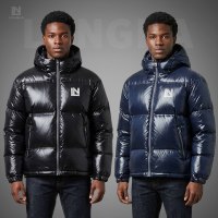 Vestes en duvet de canard pour hommes, veste matelassée à fermeture éclair, nouveau style, vente chaude, hiver, logo brodé personnalisé