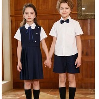 Vente en gros d'uniformes d'été classiques à la mode pour enfants, ensemble de chorales scolaires pour garçons et filles
