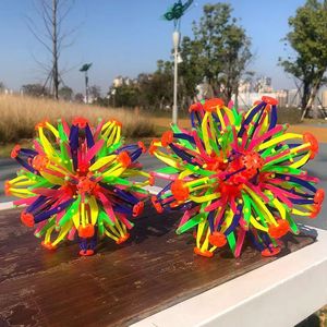 Balle Magique Extensible Multicolore en <span class=keywords><strong>Plastique</strong></span> pour Enfants, Anti-Stress, Couleurs Arc-en-ciel, Jouet Promotionnel - Product Image 1
