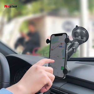 Soporte de teléfono con ventosa de vacío triple dual con bloqueo giratorio de 1 1,5 pulgadas, soporte de ventosa para cámara de camión y parabrisas de coche con base de bola - Product Image 2