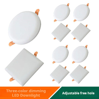 Lampes de pot d'intérieur 9w 18w 24w 36w pour bureau à domicile Lampes de plafond rondes encastrées de 4 pouces sans cadre ultra minces