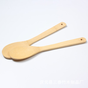 Cuchara de sopa de bambú con mango largo, cuchara antiadherente para cocinar arroz, uso infantil, lavado a mano respetuoso con el medio ambiente - Product Image 4