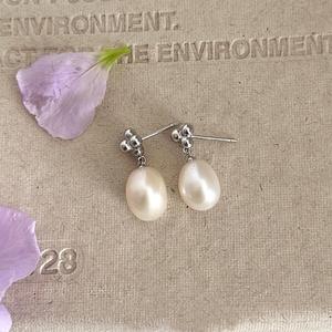 Pendientes de Perlas de Agua Dulce Naturales con Flores Pequeñas Estilo Francés, Plata de Ley S925, Diseño Retro, Accesorio Versátil, Modelo Wenchi - Product Image 3