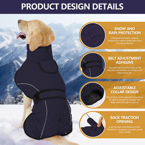 Kışlık Su Geçirmez Yansıtıcı Moda Köpek Ceketi Nefes Alabilen ve Ayarlanabilir Polar Köpek Montu - Product Image 3