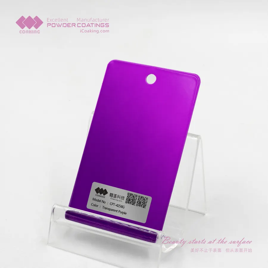 Металлическое порошковое покрытие прозрачное фиолетовое порошковое покрытие гладкая краска