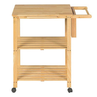 Étagère de rangement de nourriture de cuisine avec roues chariot roulant de service de stockage