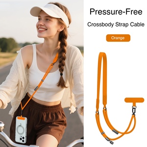 Neckband Mobile Phone Strap Black Adjustable Cord With T-<b>Bar</b> Clip For <b>Secure</b> Carry - Product Image 4