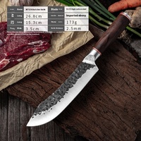 Longquan acier inoxydable spécial forgeage marteau abattage des grains épluchage et désossage ensemble de couteaux de coupe avec manche en bois