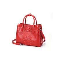 Sac à main grande capacité en cuir de crocodile pour femme, vente en gros d'usine, sac à main pour femme en cuir véritable, tendance et résistant à l'usure