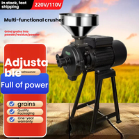 Elektrische graanmolen voor nat en droog graan |   RVS-pulverisator voor chilipeperpasta, notenboter & gedroogd fruitpoeder