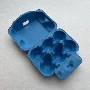 Boîte à œufs en pulpe de bois personnalisée, couleur personnalisée, 6 pièces, anti-collision, résistante à la pression, avec couvercle en bande, moulage en pulpe de bois, rectangulaire - Product Image 4