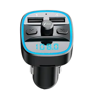 Agetinr Máy Phát FM Xe Hơi Bluetooth T25 Bộ Sạc USB Đọc Thẻ/Đĩa U Máy Phát Âm Thanh Nổi Cuộc Gọi Rảnh Tay Tự Động Hiển Thị Kỹ Thuật Số LED